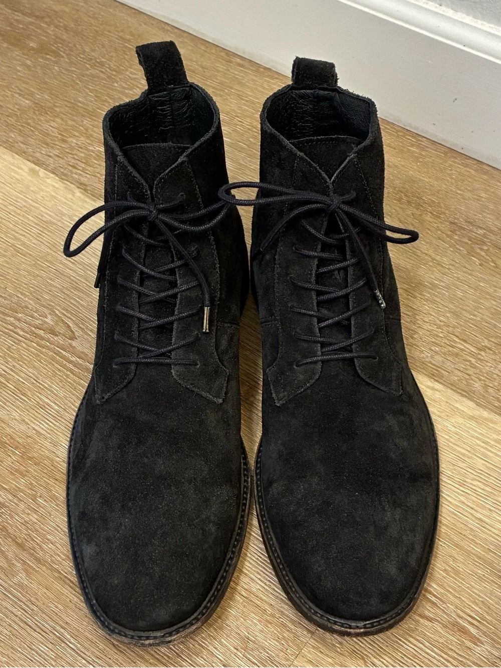 AllSaints Trent Chukka Boots Classic Design Crafted Black Suede Size 45